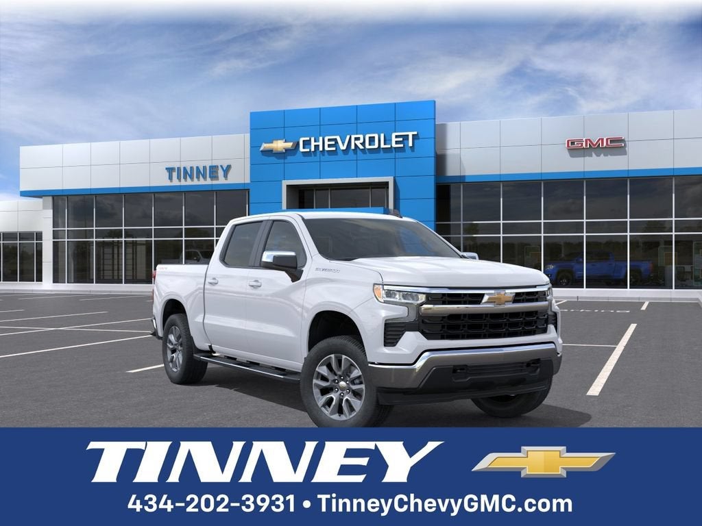 2026 Chevrolet Silverado 1500 LT in Summit White — front three-quarter view