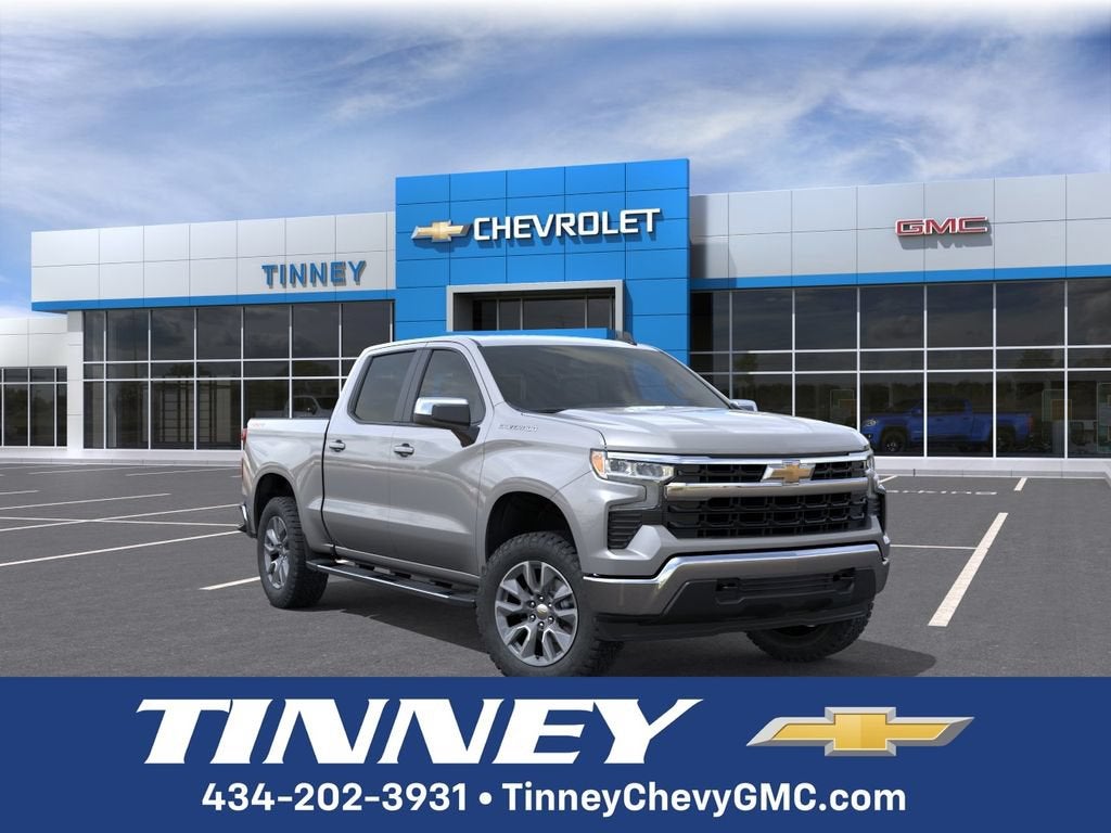 2026 Chevrolet Silverado 1500 LT in Sterling Gray Metallic — front three-quarter view