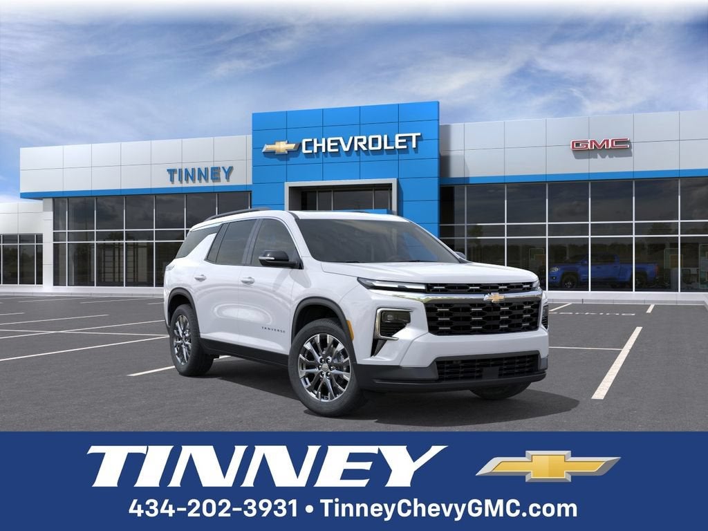 2026 Chevrolet Traverse LT in Summit White — front three-quarter view