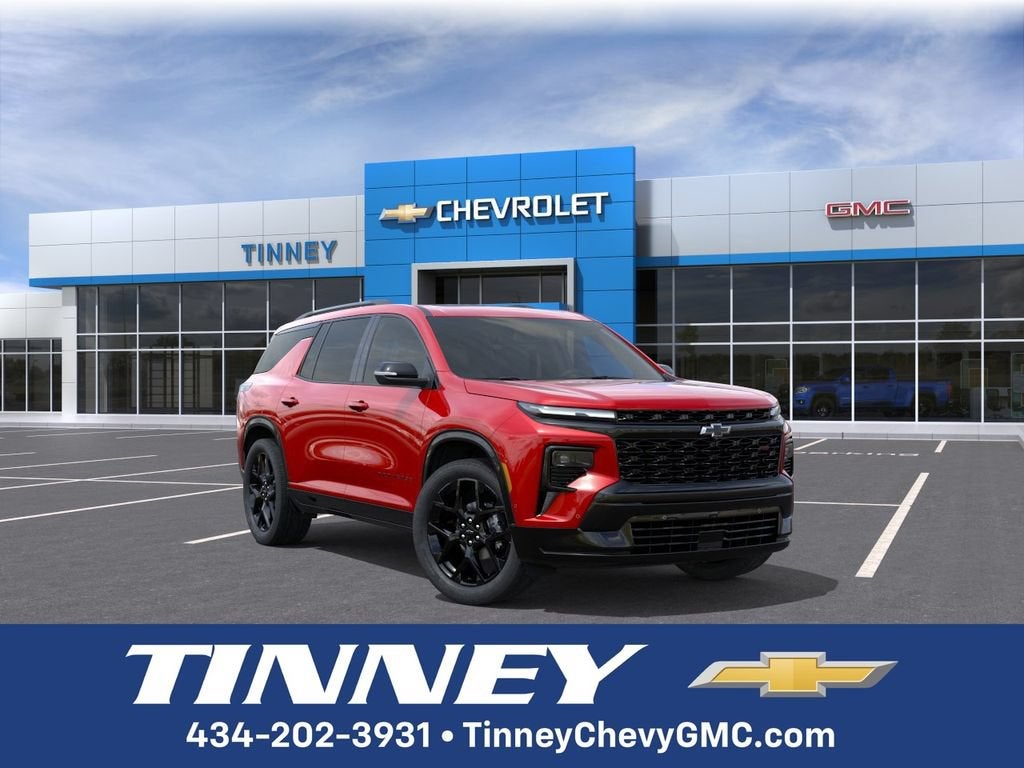 2026 Chevrolet Traverse RS in Radiant Red Tintcoat — front three-quarter view