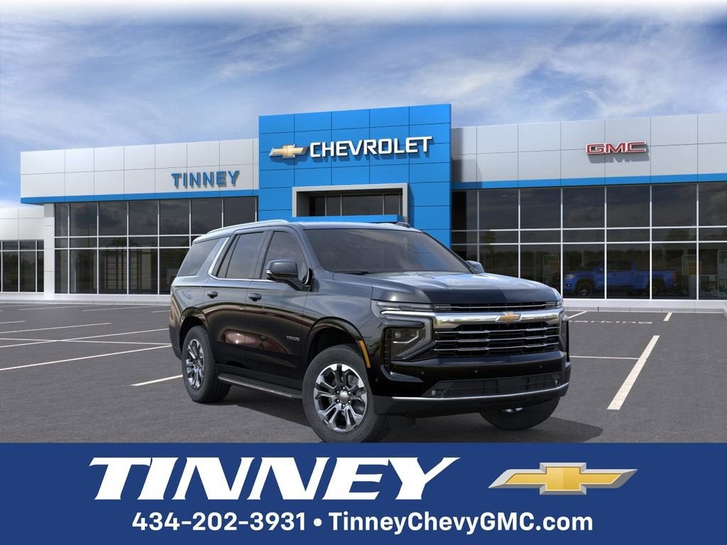 2026 Chevrolet Tahoe LT in Black — front three-quarter view