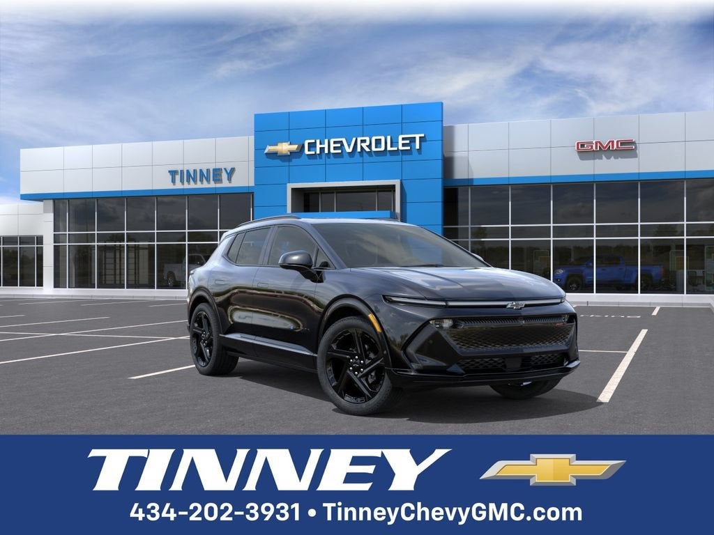 2026 Chevrolet Equinox EV RS in Black — front three-quarter view