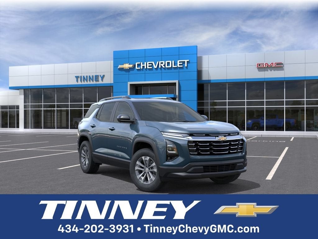 2026 Chevrolet Equinox LT in Lakeshore Blue Metallic — front three-quarter view