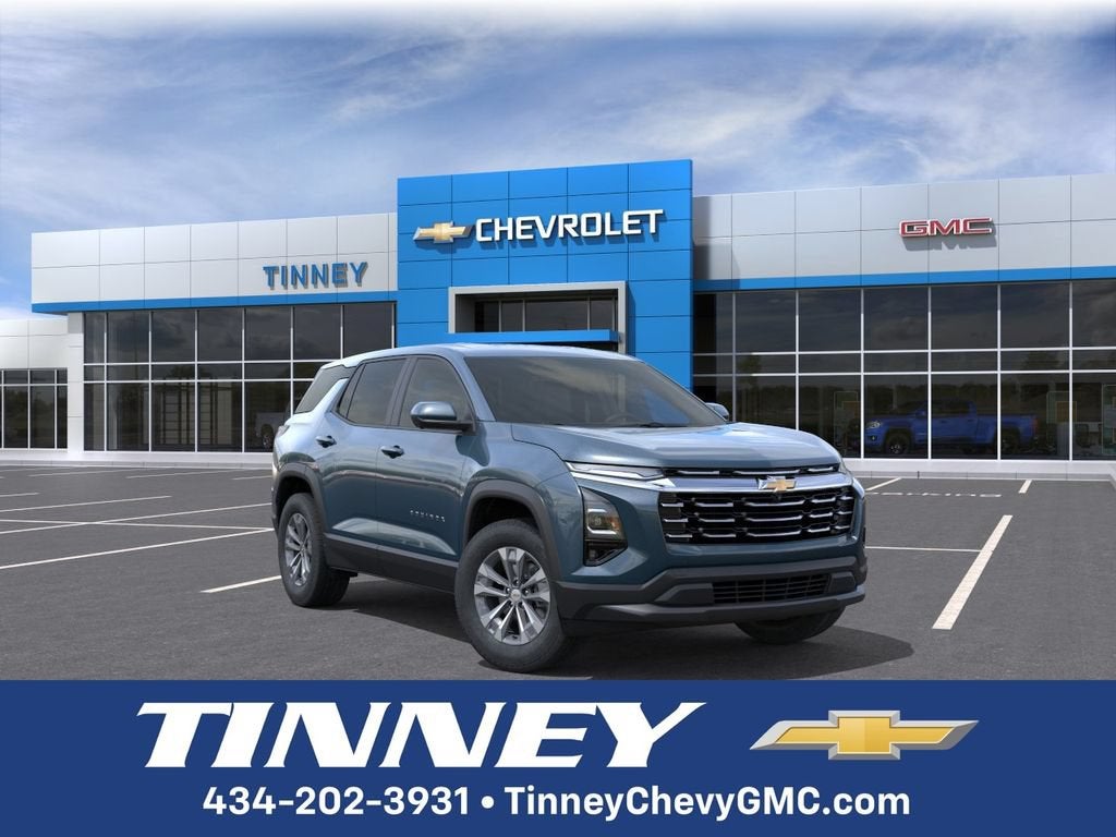 2026 Chevrolet Equinox LT in Lakeshore Blue Metallic — front three-quarter view