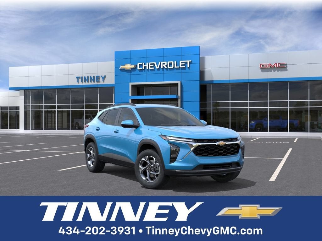 2026 Chevrolet Trax LT in Marina Blue Metallic — front three-quarter view