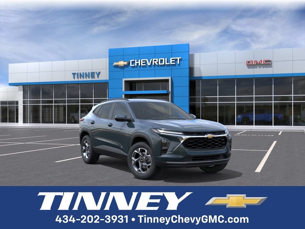 2026 Chevrolet Trax LT in Cypress Gray — front three-quarter view